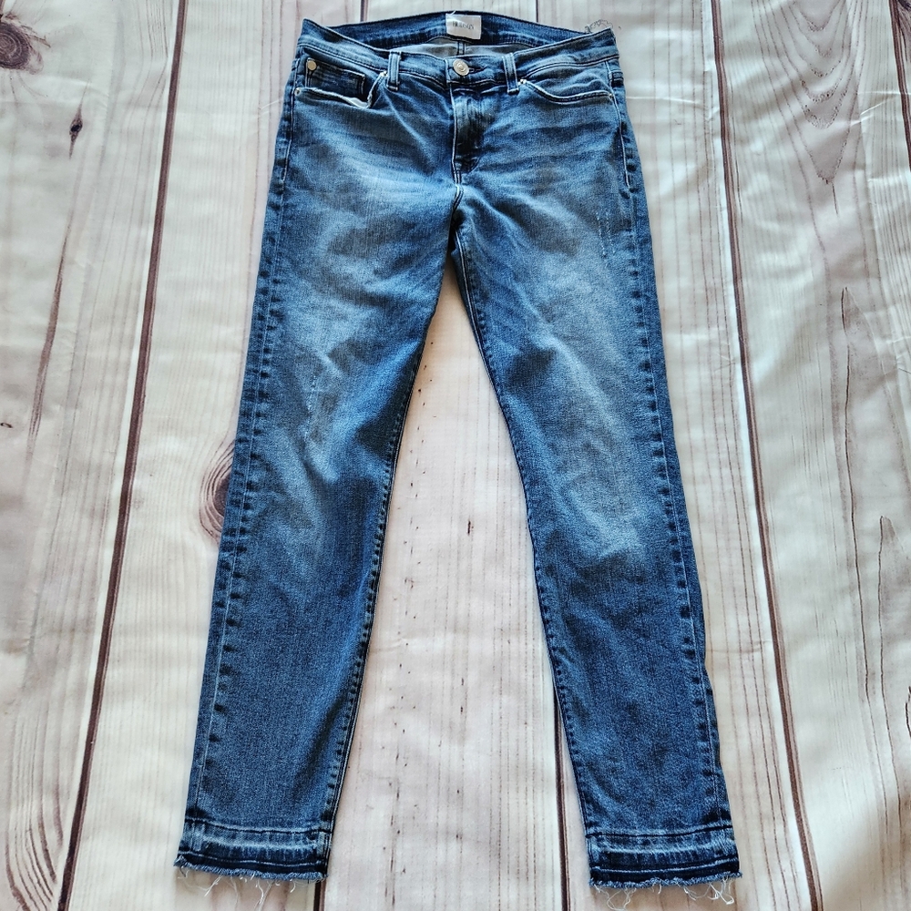 Hudson "Nico Midrise Ankle" Cropped Blue Jeans | Women's Size 27 - Picture 3 of 12